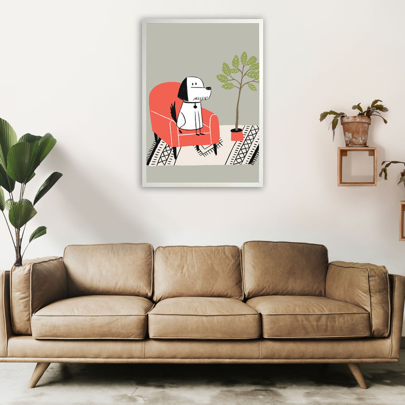 It's A Dog Life Art Print by Pixy Paper A1 Oak Frame