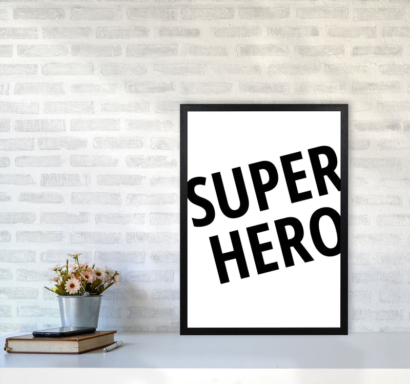 Superhero Framed Nursey Wall Art Print A2 White Frame