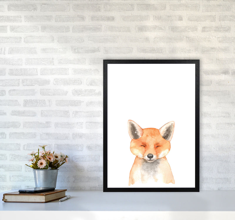 Forest Friends, Cute Fox Modern Print Animal Art Print A2 White Frame