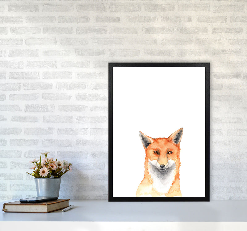 Forest Friends, Fox Modern Print Animal Art Print A2 White Frame