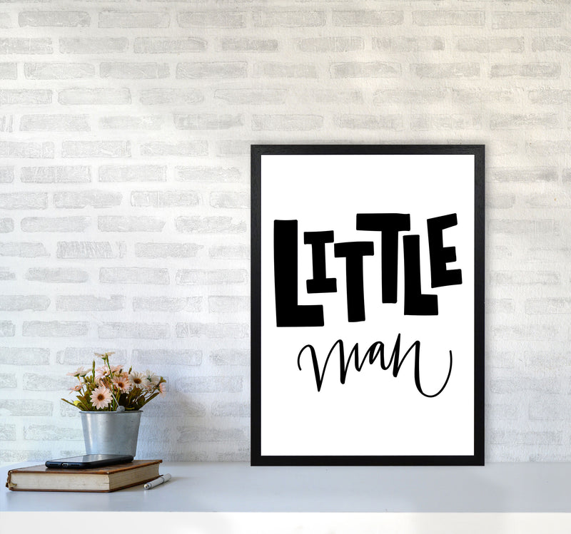 Little Man Black Framed Nursey Wall Art Print A2 White Frame
