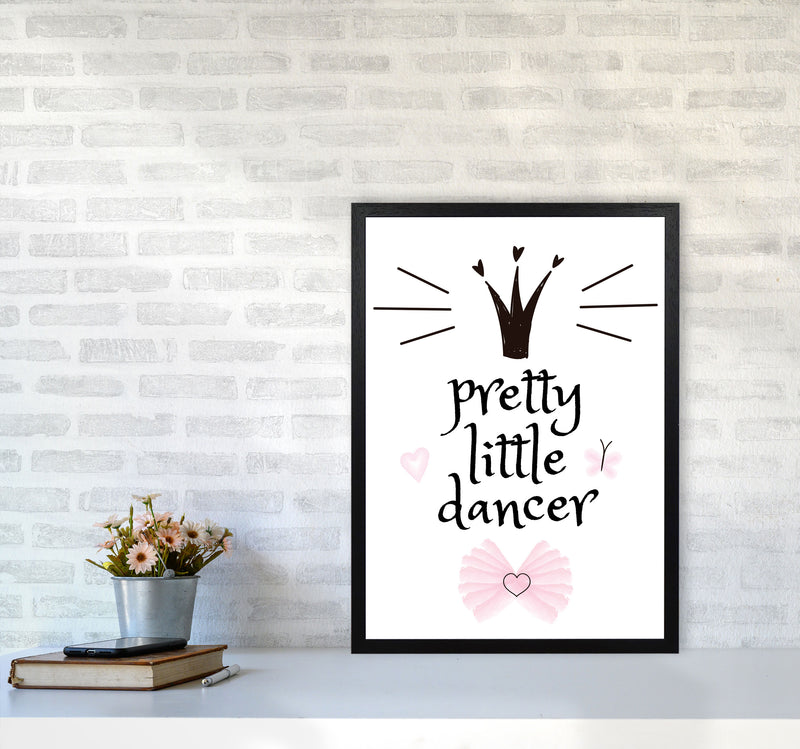 Pretty Little Dancer Framed Nursey Wall Art Print A2 White Frame