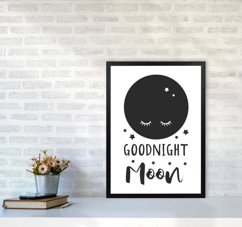 Goodnight Moon Black Framed Nursey Wall Art Print A2 White Frame