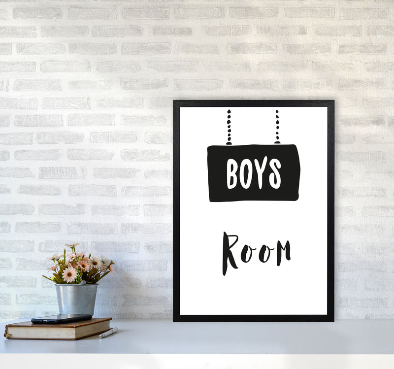 Boys Room Black Framed Nursey Wall Art Print A2 White Frame