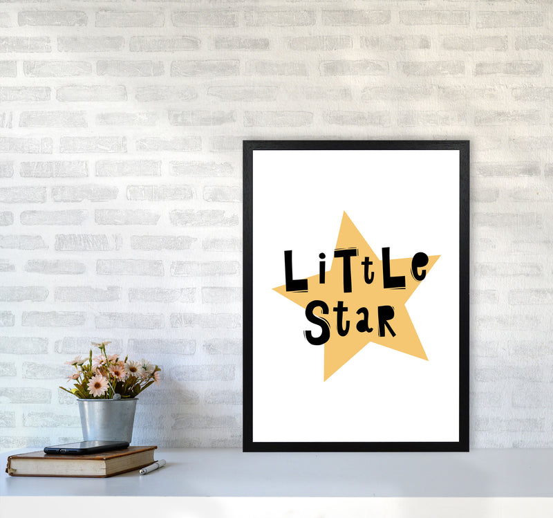 Little Star Scandi Framed Typography Wall Art Print A2 White Frame