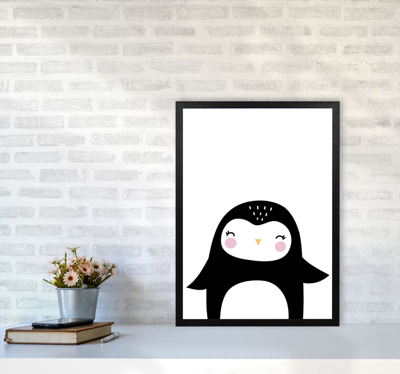Penguin Modern Print Animal Art Print A2 White Frame
