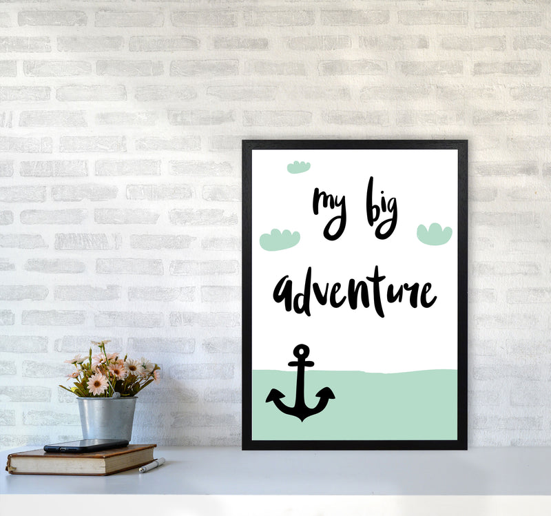 My Big Adventure Framed Typography Wall Art Print A2 White Frame