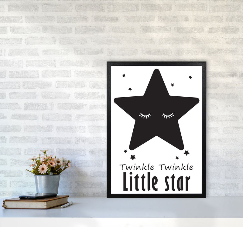 Twinkle Twinkle Little Star Framed Nursey Wall Art Print A2 White Frame