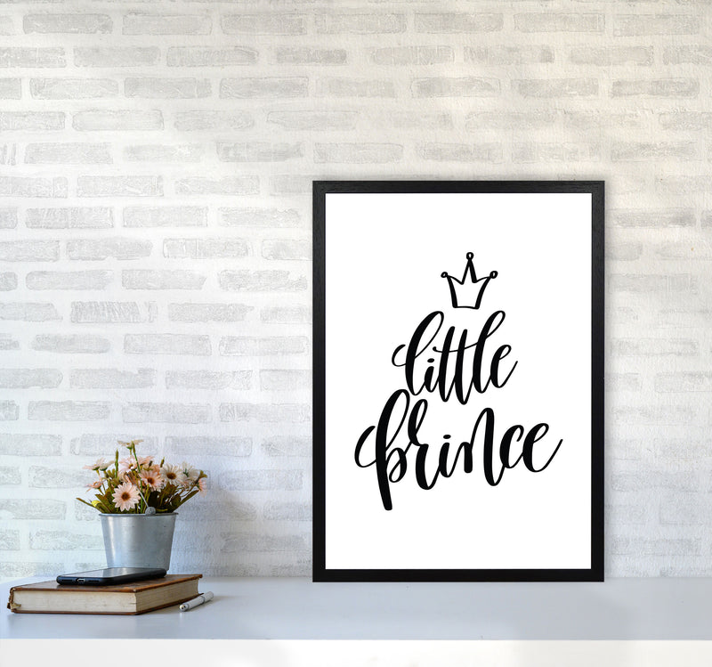 Little Prince Black Framed Nursey Wall Art Print A2 White Frame