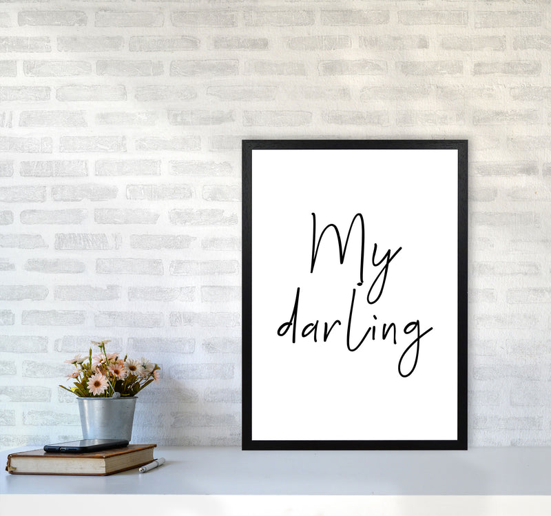 My Darling Framed Typography Wall Art Print A2 White Frame