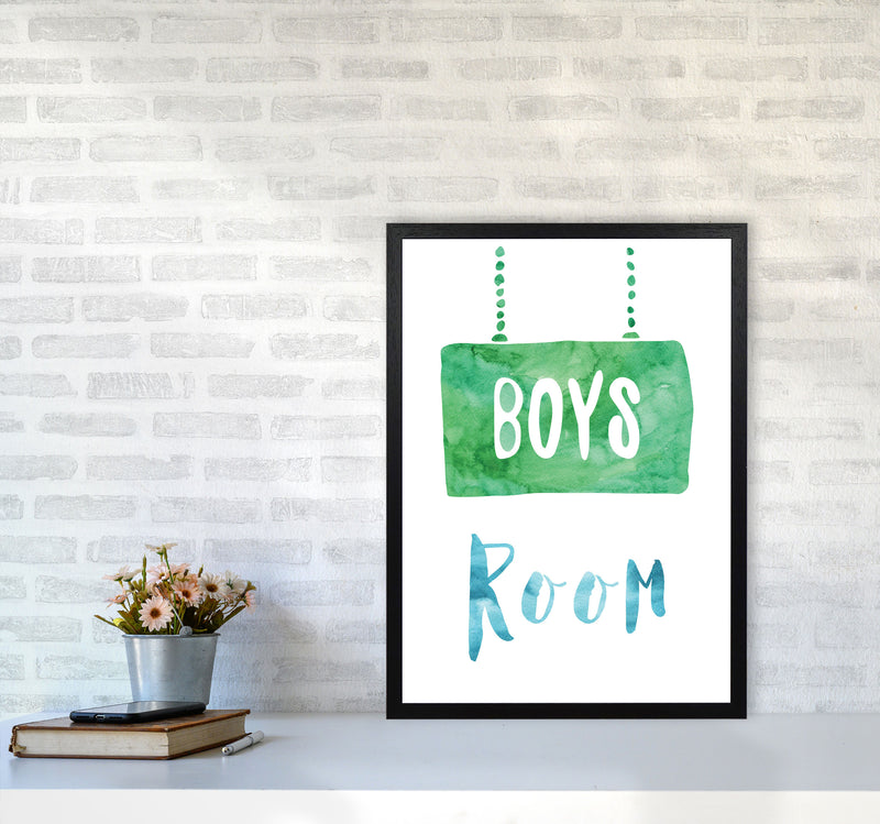 Boys Room Watercolour Framed Nursey Wall Art Print A2 White Frame