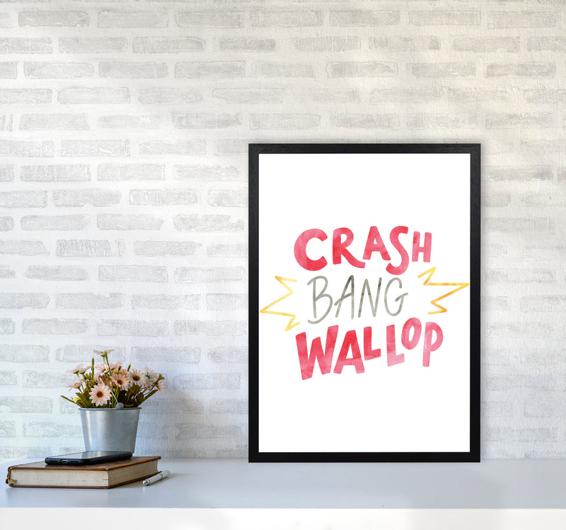 Crash Bang Wallop Watercolour Modern Print A2 White Frame