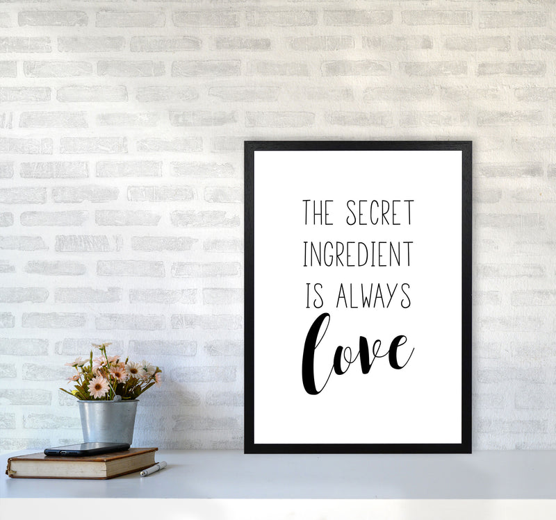 The Secret Ingredient Modern Print A2 White Frame