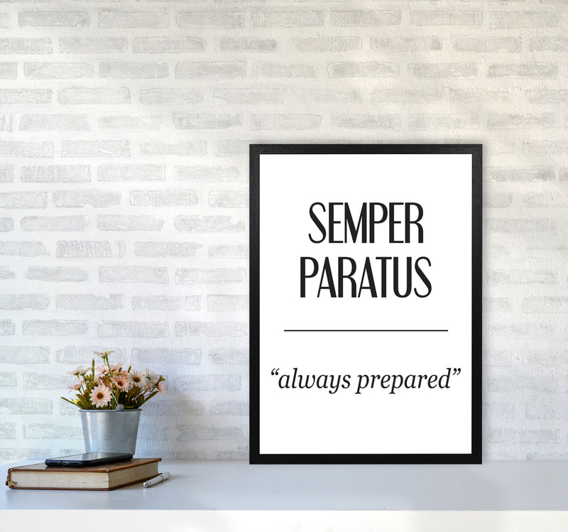 Semper Paratus Modern Print A2 White Frame