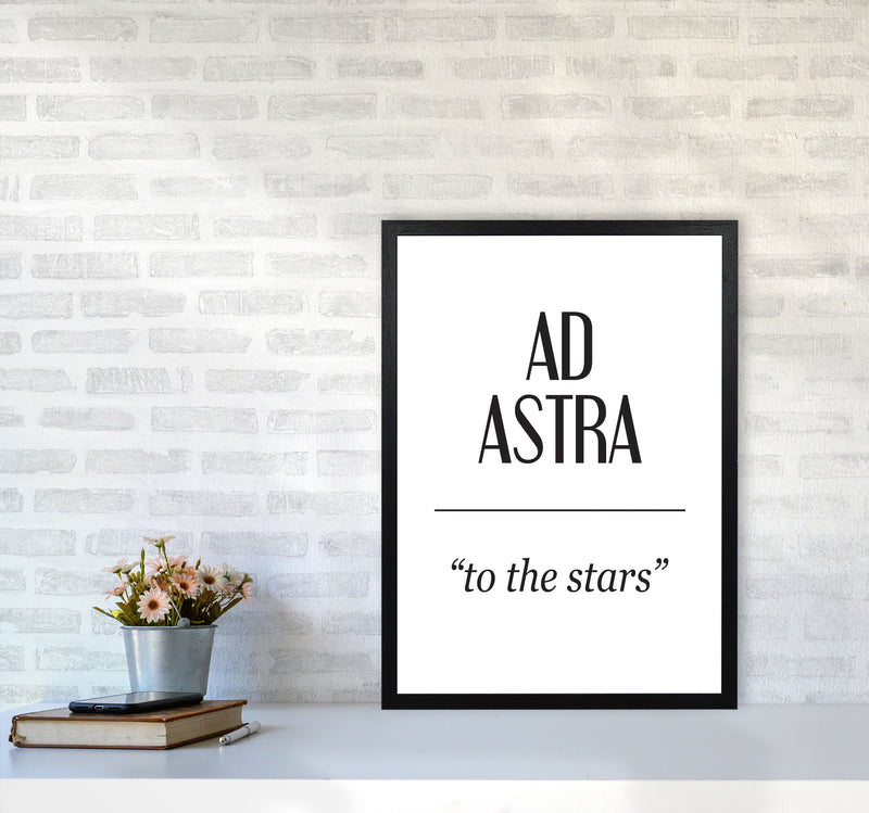 Ad Astra Framed Typography Wall Art Print A2 White Frame