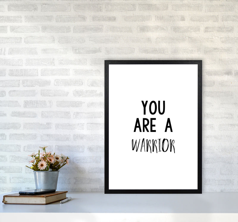 You Are A Warrior Modern Print A2 White Frame
