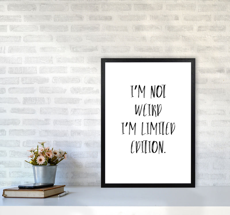 Limited Edition Framed Typography Wall Art Print A2 White Frame