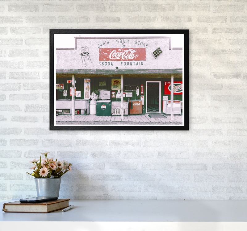 Coca Cola Shop Modern Print A2 White Frame