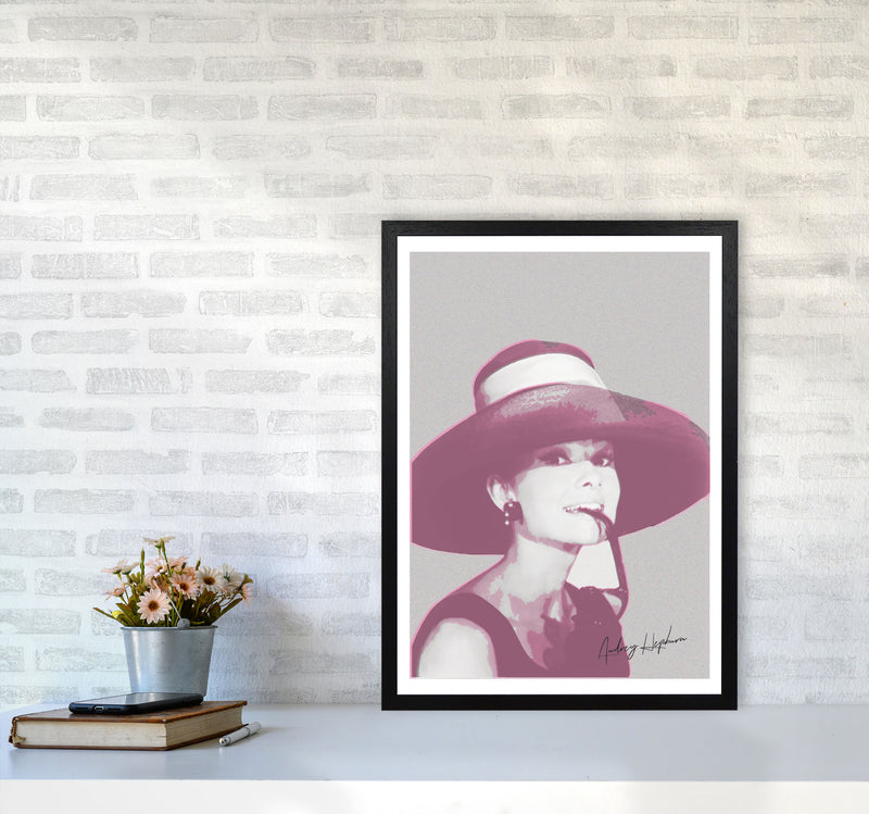 Audrey Hepburn Vintage Modern Print A2 White Frame