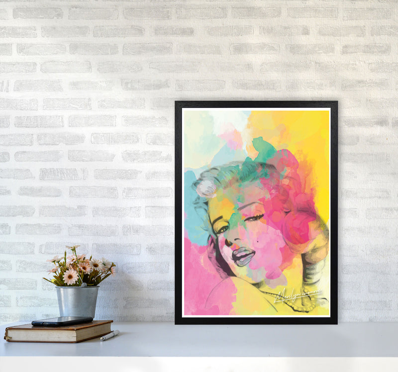 Marilyn Monroe In Colour Modern Print A2 White Frame