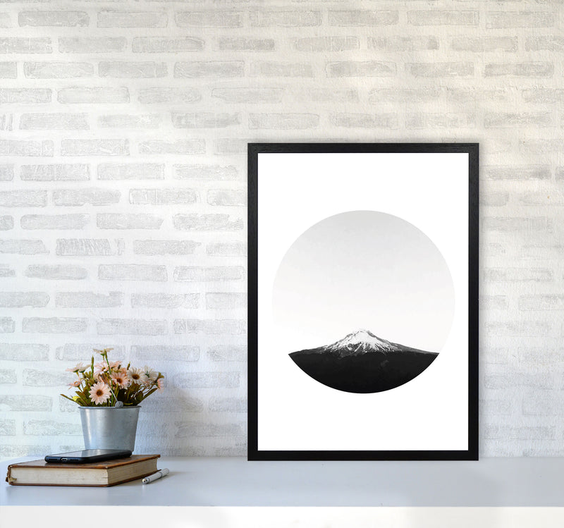Abstract Mountain Modern Print A2 White Frame