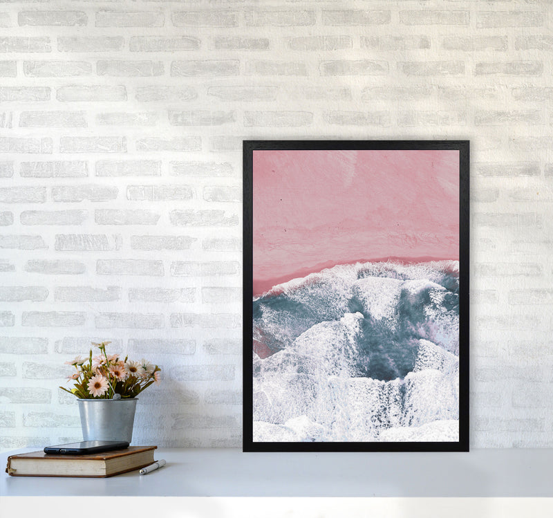 Pink Sand Modern Print, Framed Botanical & Nature Art Print A2 White Frame