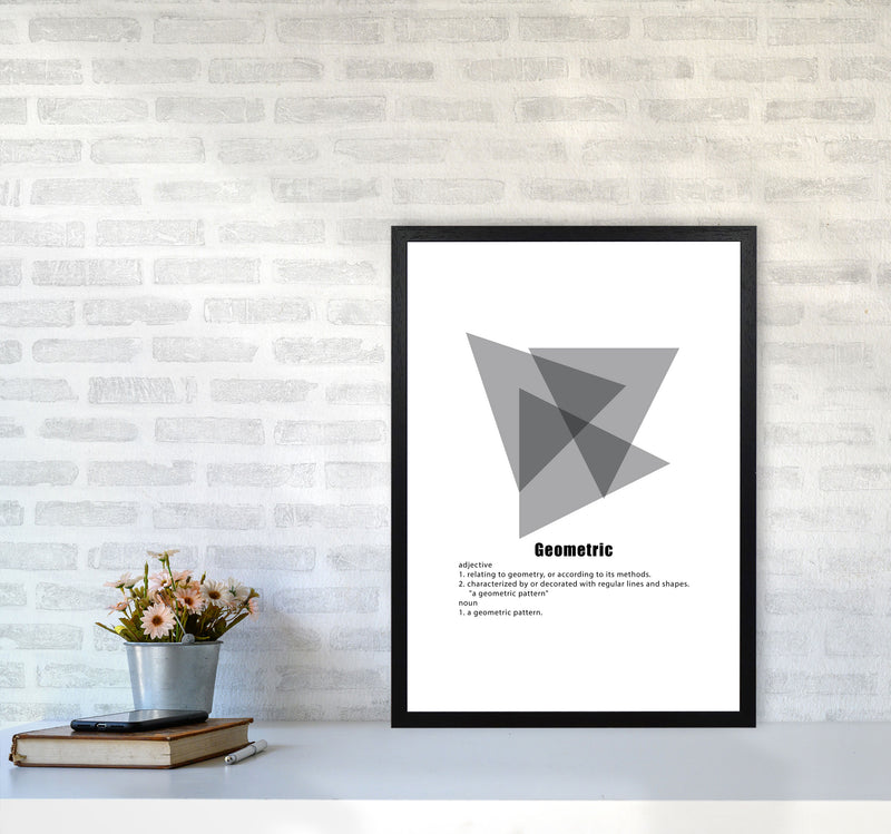 Geometric Meaning 5 Modern Print A2 White Frame