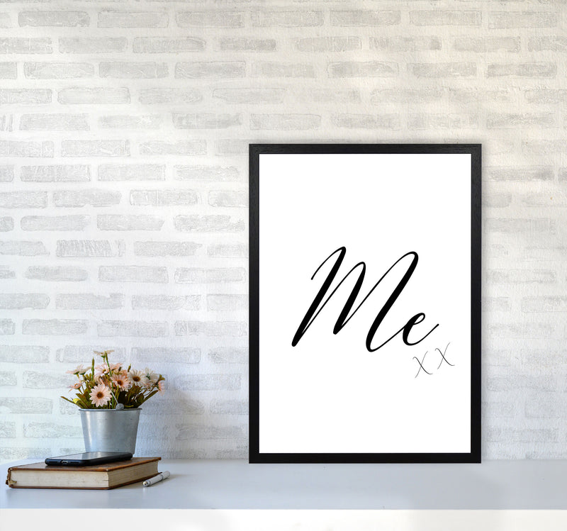Me Framed Typography Wall Art Print A2 White Frame