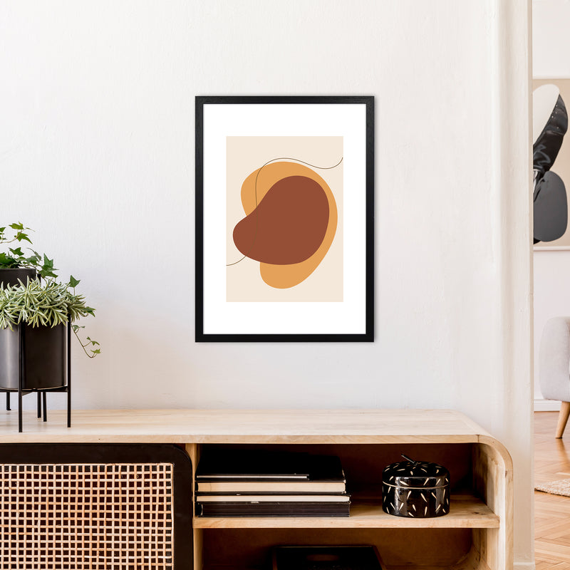 Mica Sand Abstract N29  Art Print by Pixy Paper A2 White Frame