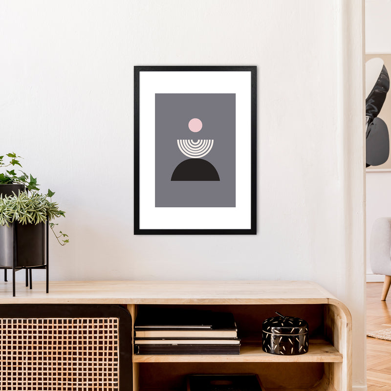 Mila Pink Fountain N9  Art Print by Pixy Paper A2 White Frame