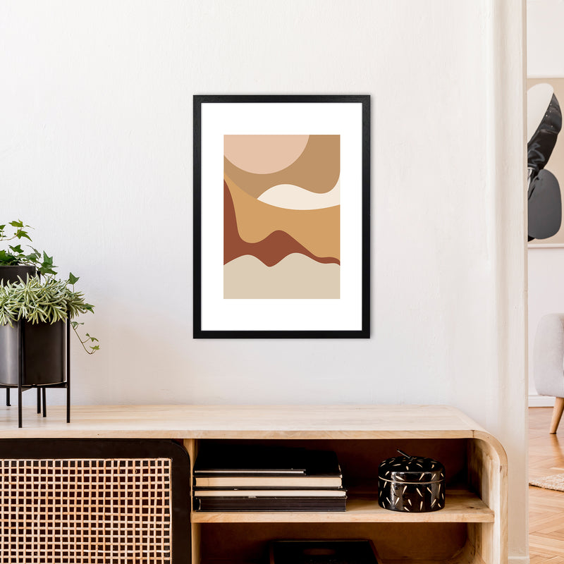 Mica Sand Dunes N25  Art Print by Pixy Paper A2 White Frame