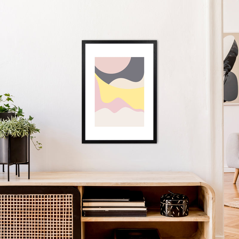 Mila Pink Dunes N15  Art Print by Pixy Paper A2 White Frame