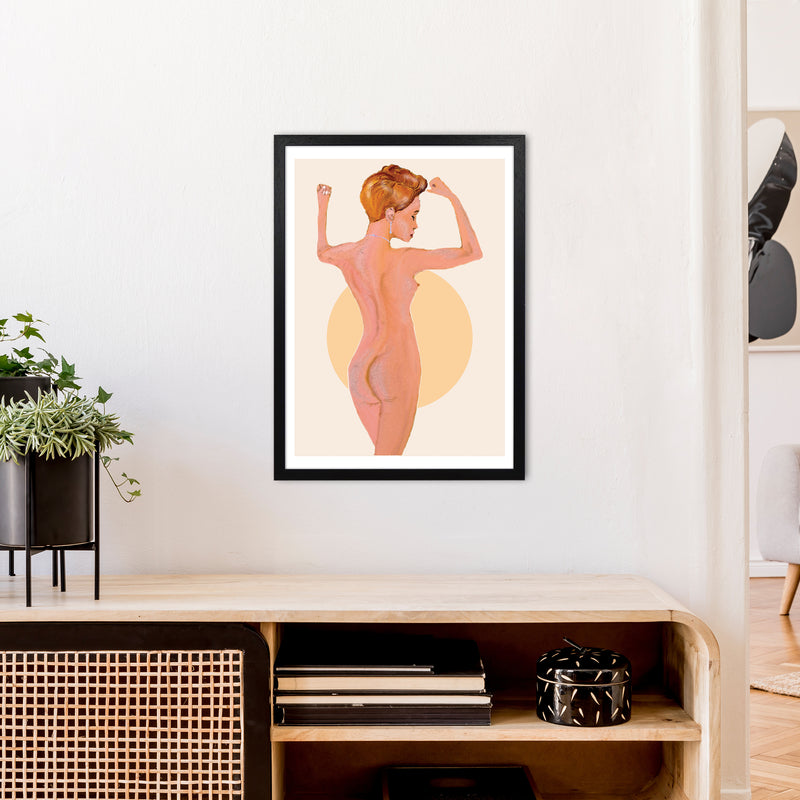 Nude Woman  Art Print by Pixy Paper A2 White Frame