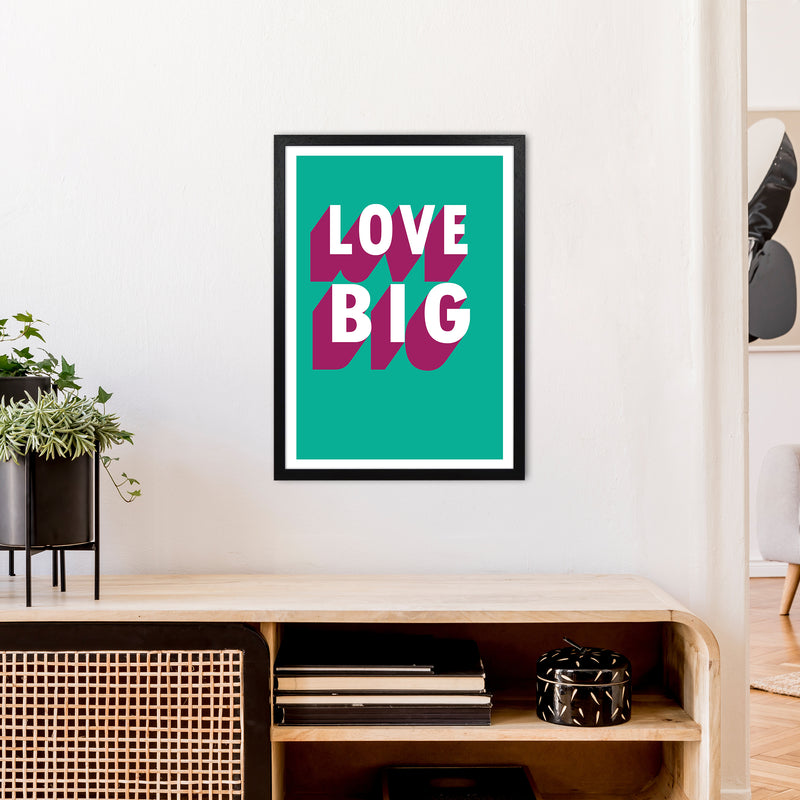 Love Big Shadow  Art Print by Pixy Paper A2 White Frame