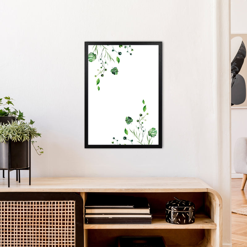 Top And Bottom Plants Exotic  Art Print by Pixy Paper A2 White Frame