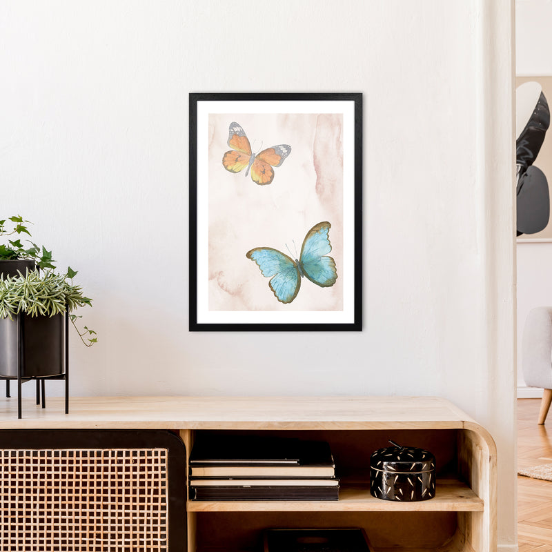 Butterflies Exotic  Art Print by Pixy Paper A2 White Frame