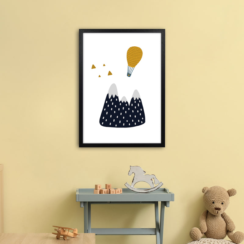 Little Explorer Hot Air Balloon  Art Print by Pixy Paper A2 White Frame