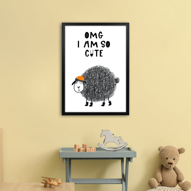 Omg I Am So Cute Animal Pop  Art Print by Pixy Paper A2 White Frame