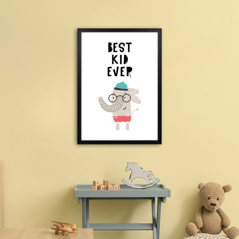 Best Kid Ever Animal Pop  Art Print by Pixy Paper A2 White Frame