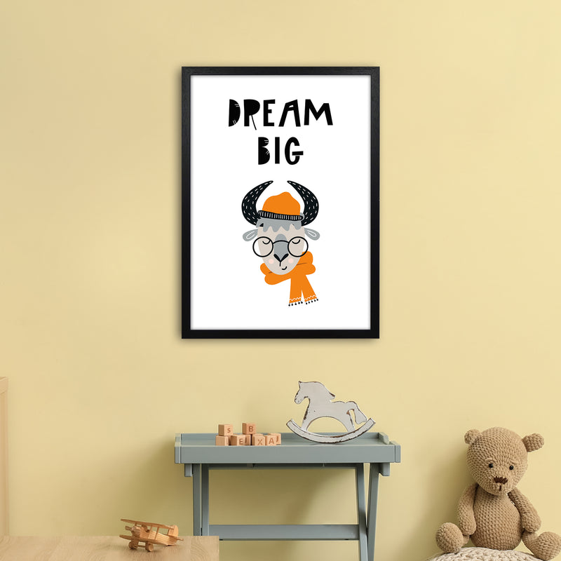 Dream Big Animal Pop  Art Print by Pixy Paper A2 White Frame