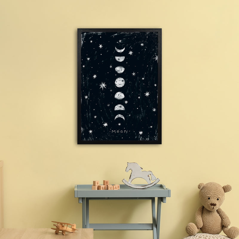Phases Of The Moon  Art Print by Pixy Paper A2 White Frame