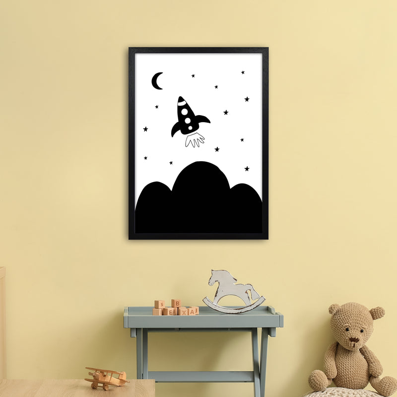 Spaceship Explorer  Art Print by Pixy Paper A2 White Frame