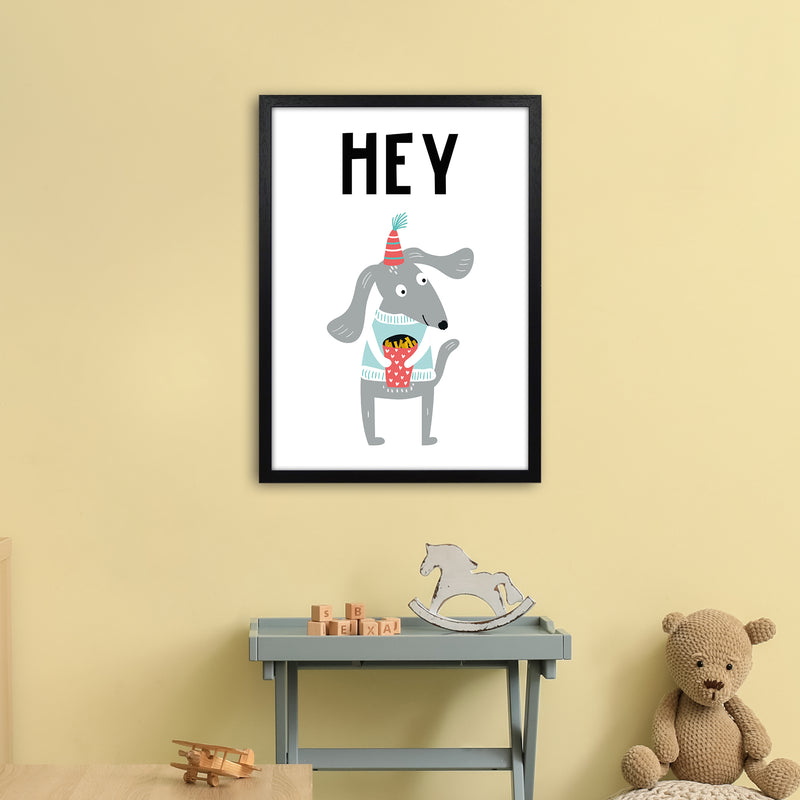Hey Animal Pop  Art Print by Pixy Paper A2 White Frame