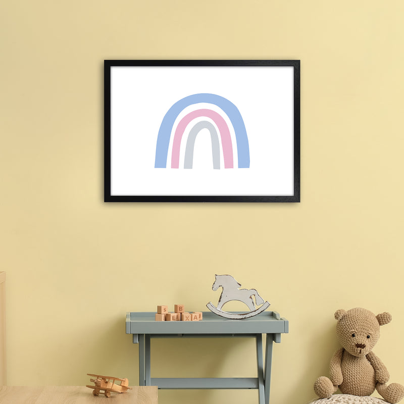 Rainbow Blue  Art Print by Pixy Paper A2 White Frame