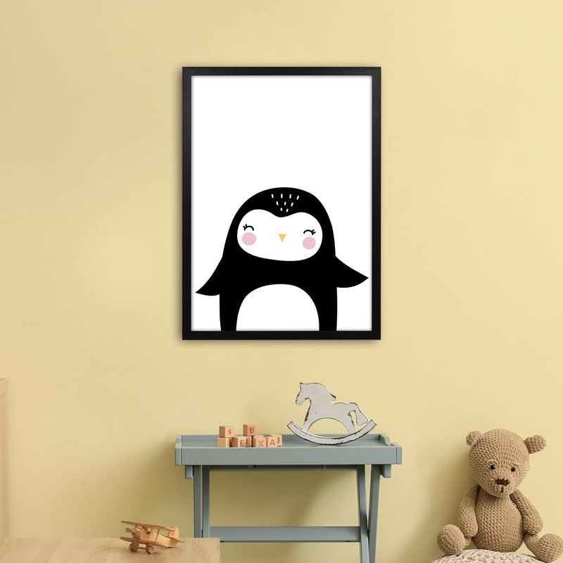 Penguin  Art Print by Pixy Paper A2 White Frame