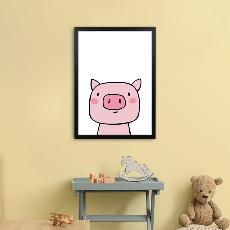 Pig  Art Print by Pixy Paper A2 White Frame