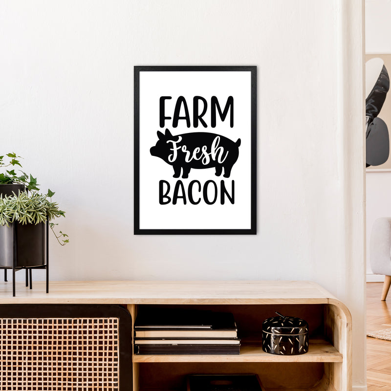 Farm Fresh Bacon  Art Print by Pixy Paper A2 White Frame