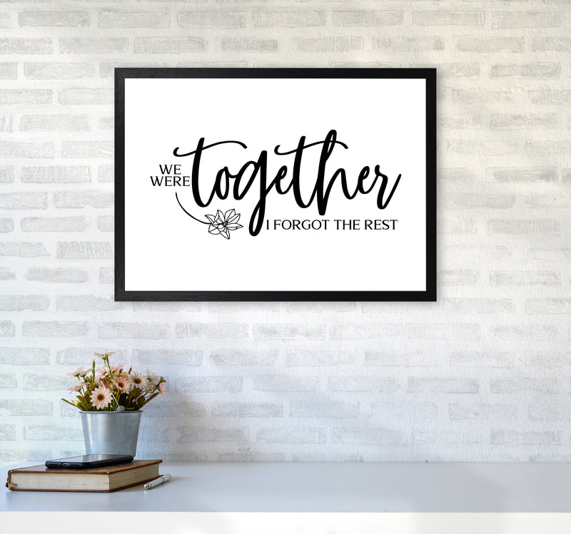 We Were Together Landscape  Art Print by Pixy Paper A2 White Frame