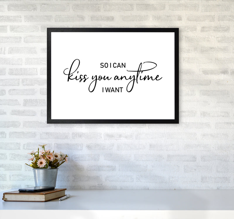 So I Can Kiss You Anytime  Art Print by Pixy Paper A2 White Frame