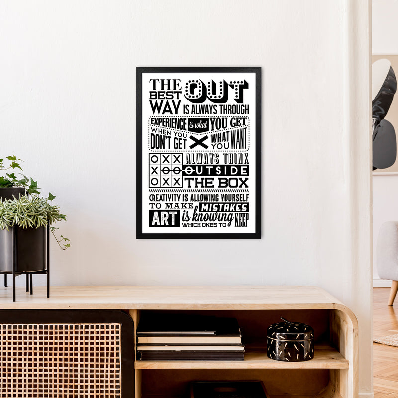 The Best Way Out Vintage  Art Print by Pixy Paper A2 White Frame